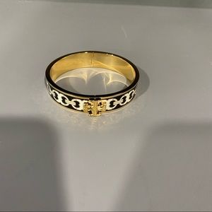 Tory Burch bracelet- black, white, gold